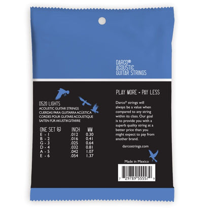 Darco Acoustic 80/20 Bronze Light Guitar String Set (12-54)