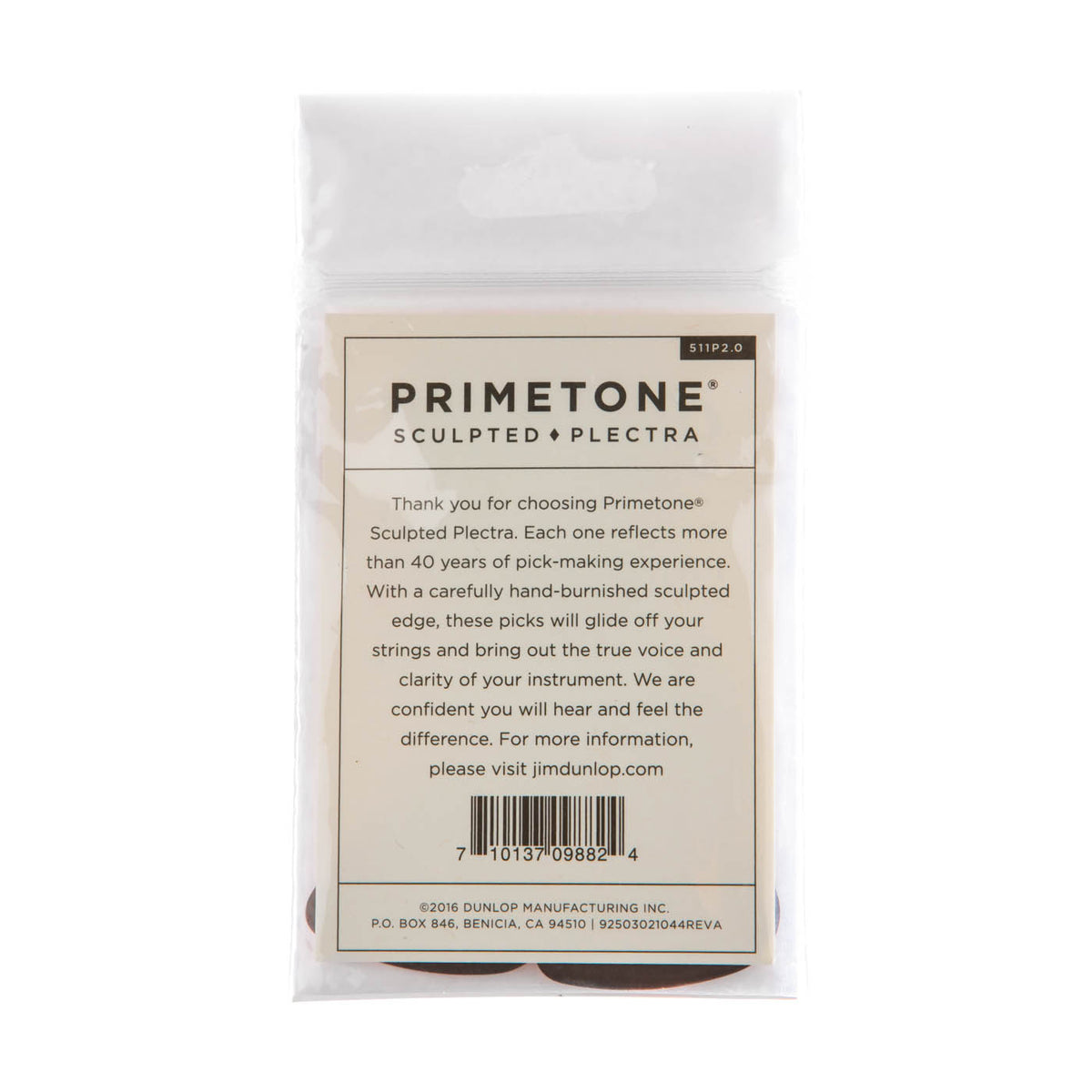 Dunlop Primetone Standard Pick 2.0mm 3-Pack