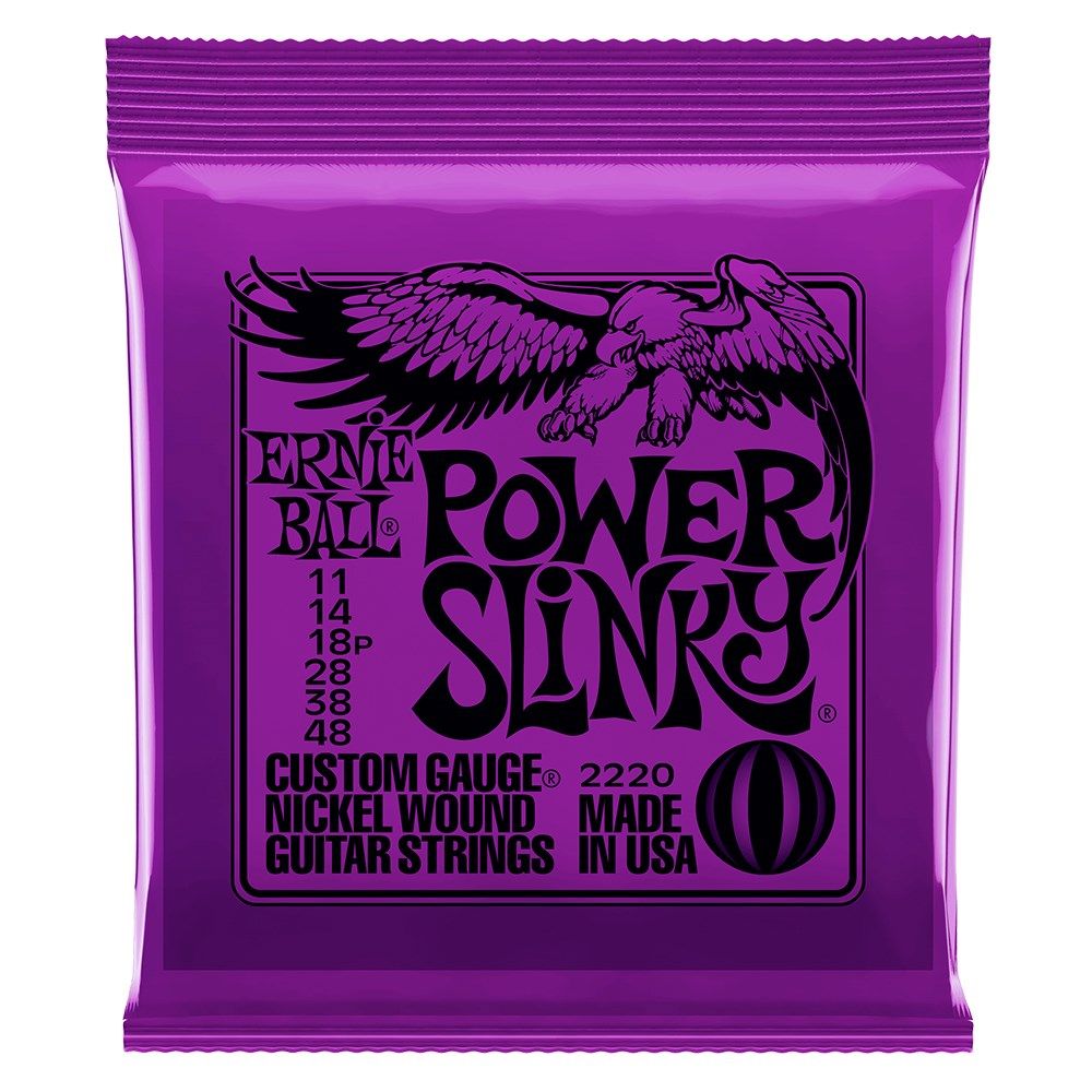 Ernie Ball Power Slinky Nickel Wound Electric Guitar Strings - (11-48)