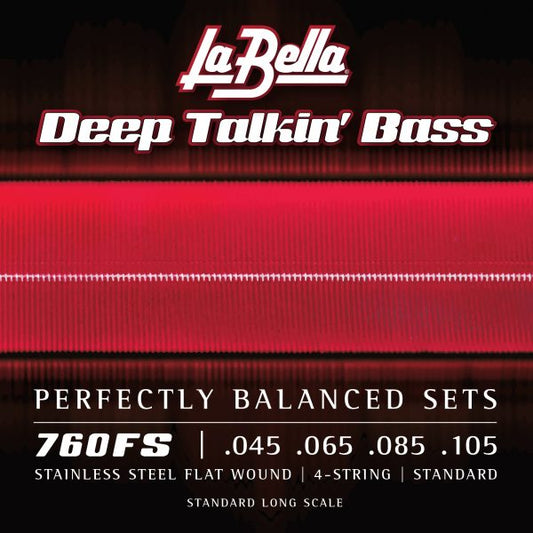 La Bella Bass 760FS DTB Flatwound Strings Standard 45-105 - full instrument