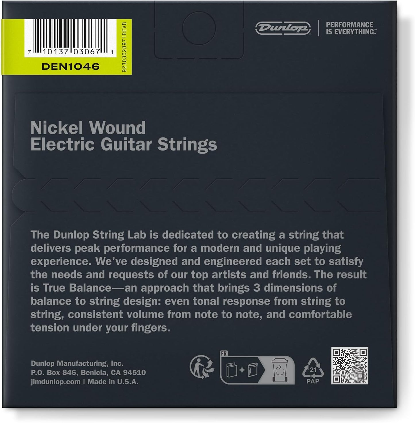 Dunlop DEN1046 Electric Guitar Strings – Medium 10-46