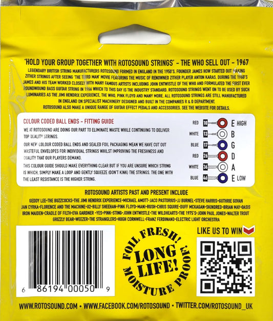 Rotosound R10 Roto Yellows Electric String Set