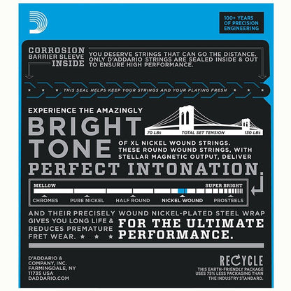 D'Addario EXL130 Nickel Wound Electric Guitar Strings - Extra Super Light (8-38)