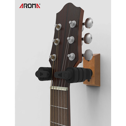 Aroma Locking Guitar Wall Hanger Wood screw-in Mount [AH-89W]