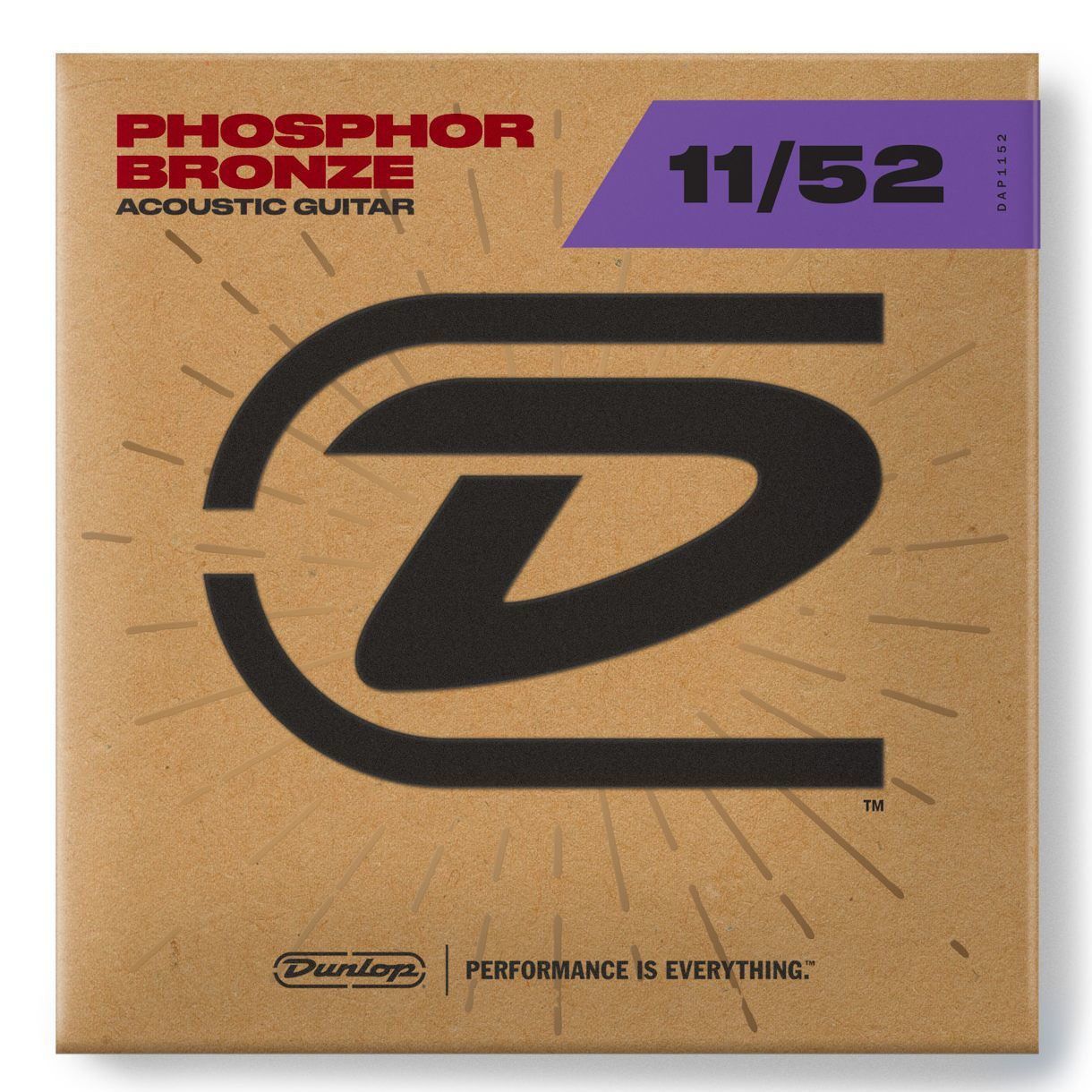 Dunlop DAP11 Phosphor Bronze Acoustic Guitar Strings – Medium Light 11-52