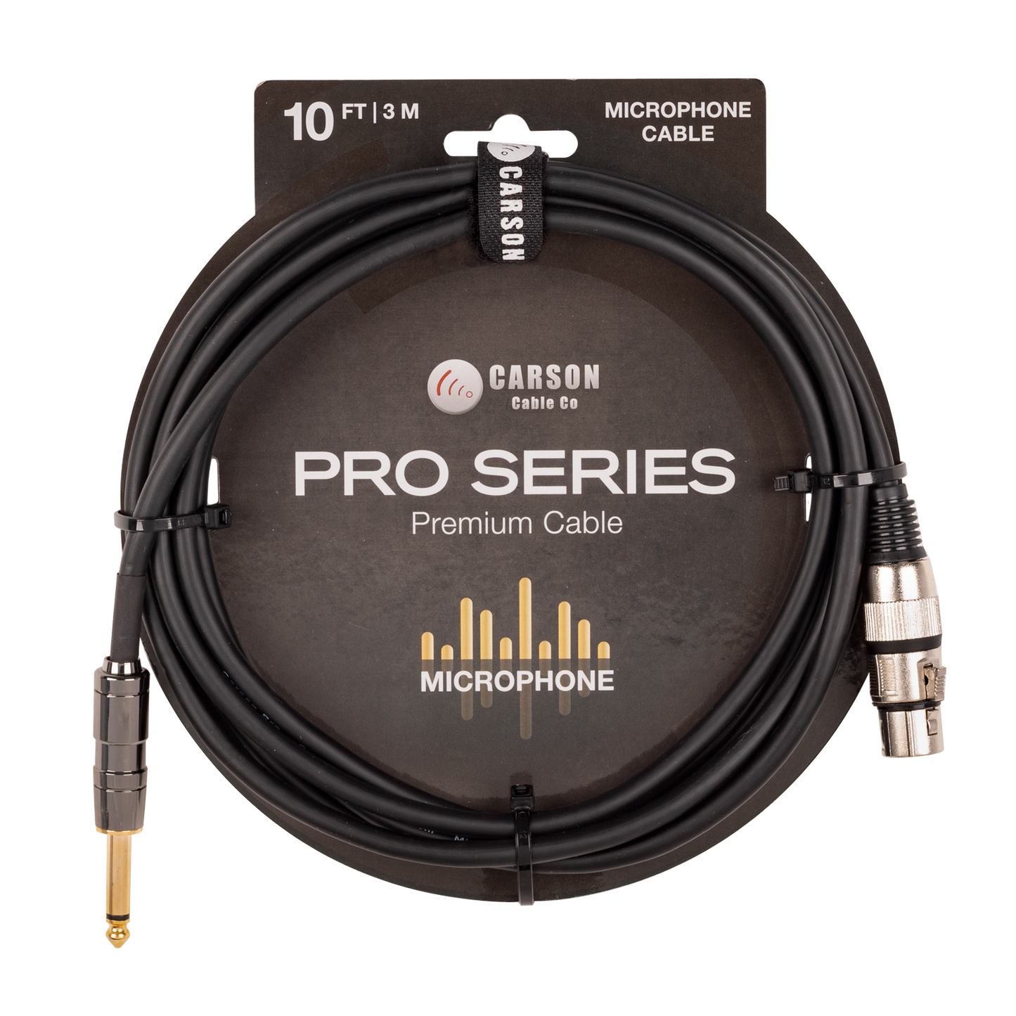 Carson CAM10H – 10ft XLR Microphone Cable with Neutrik-Style Connectors