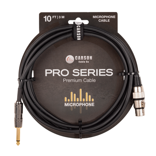 Carson CAM10H – 10ft XLR Microphone Cable with Neutrik-Style Connectors