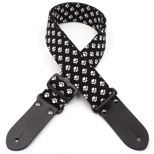 DSL 2 in Printed Fabric Guitar Strap Paw