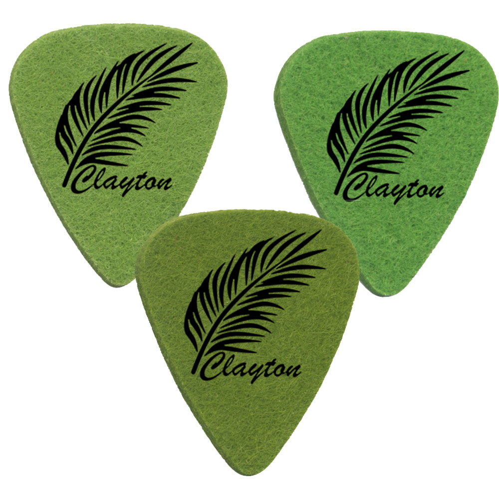 Clayton Felt Ukulele Picks Leaf Design 3-Pack
