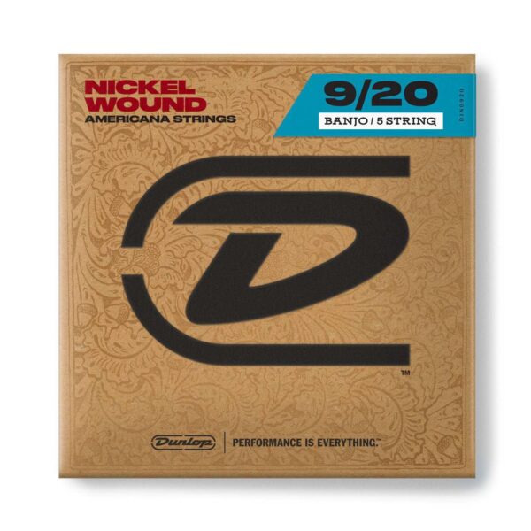 Jim Dunlop DBN9 5 String Nickel Wound Banjo Strings – Light