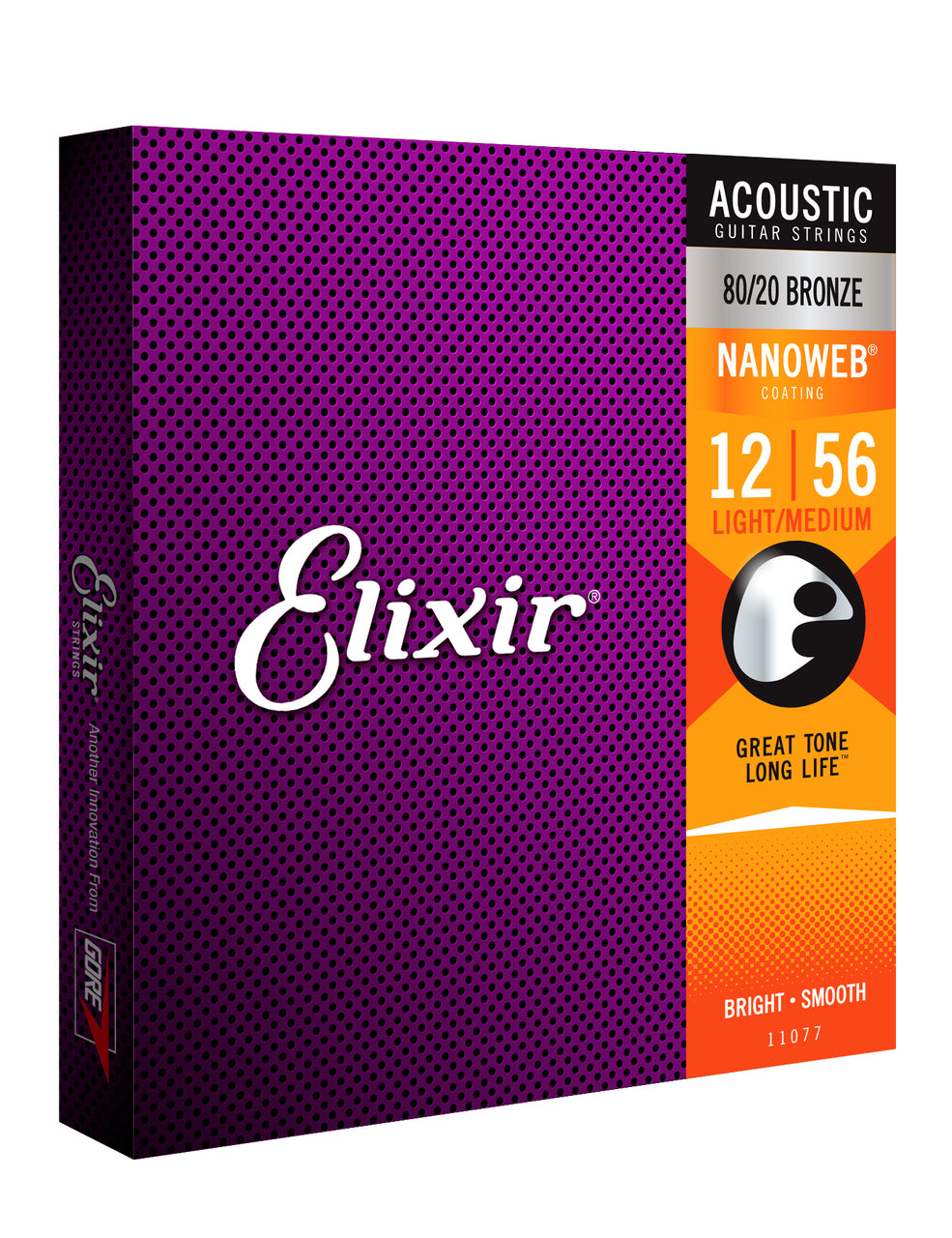 Elixir 11077 Nanoweb 80/20 Light-med 12-56