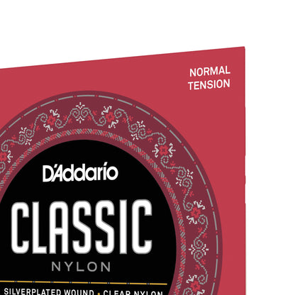 DAddario EJ27N 3/4 Student Nylon Fractional Classical Guitar Strings, Normal Tension