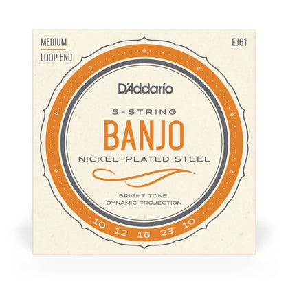D'Addario EJ61 10-23 Banjo String Set - Medium