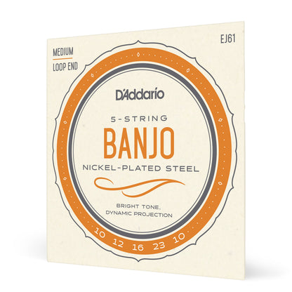 D'Addario EJ61 10-23 Banjo String Set - Medium