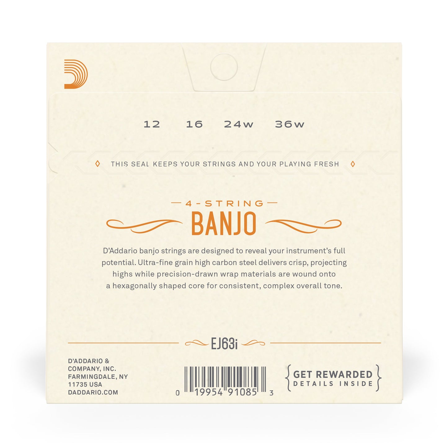 D'Addario EJ63i Irish Tenor Banjo Strings Nickel 9-30