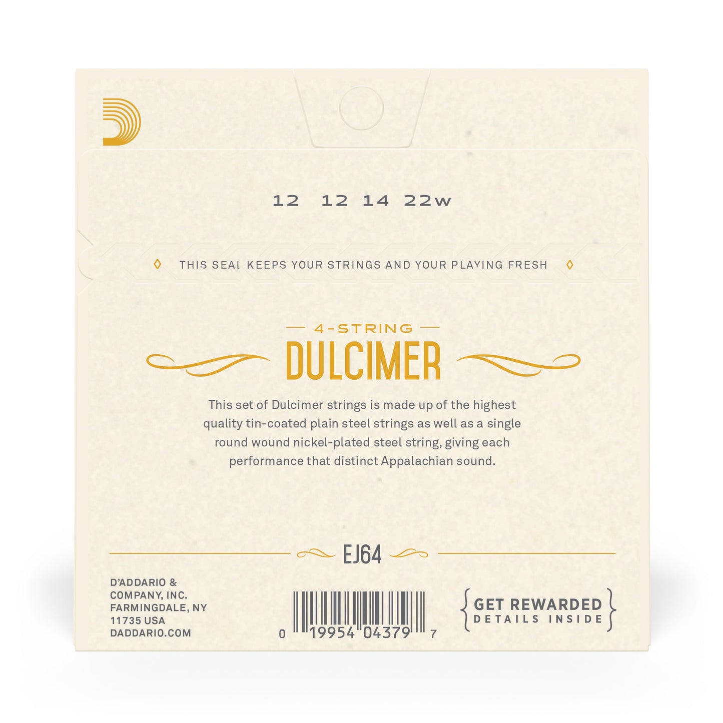 D'Addario  EJ64 4-String Dulcimer Strings