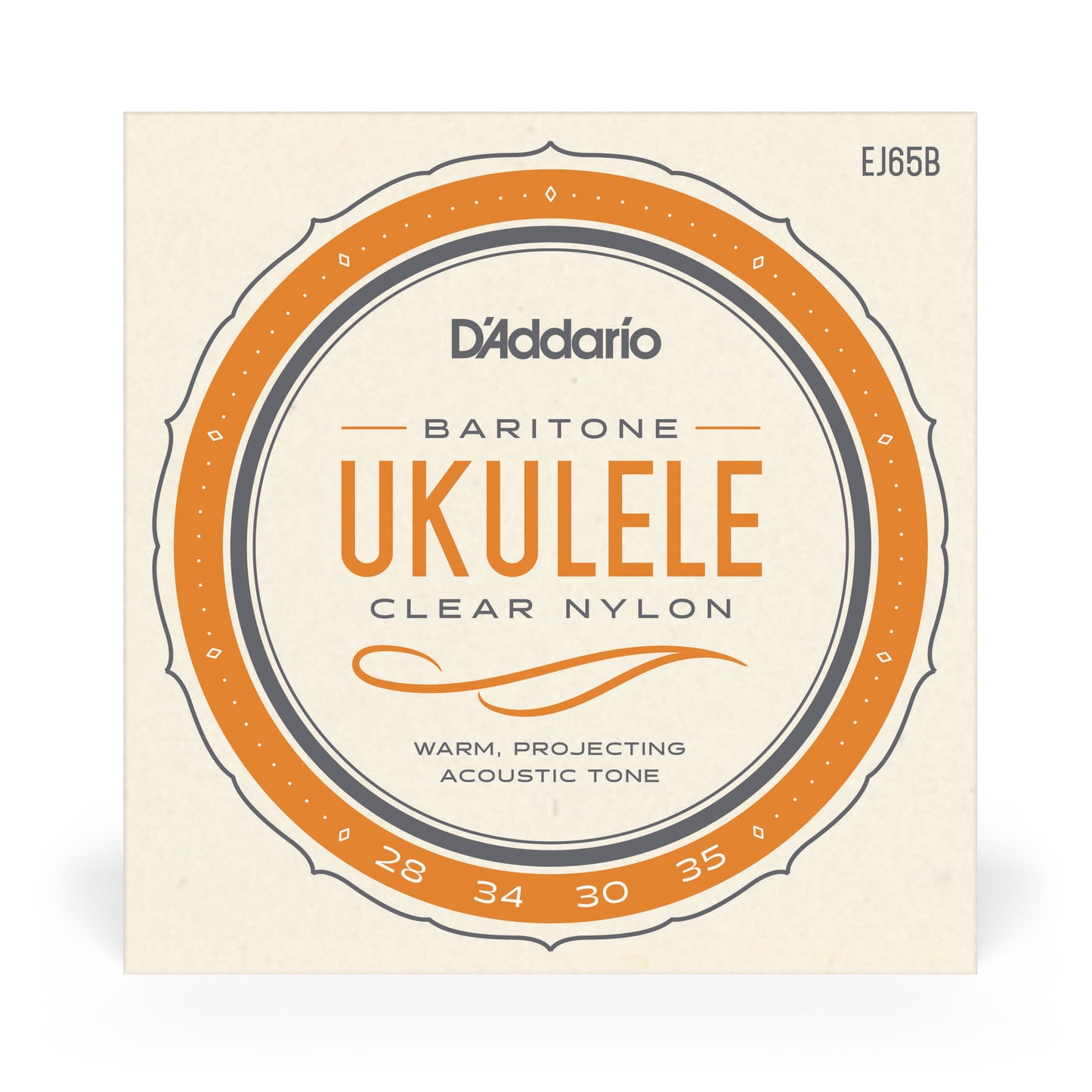 D'Addario EJ65B Pro-Arte Custom Extruded Clear Nylon Ukulele Strings - (Baritone)