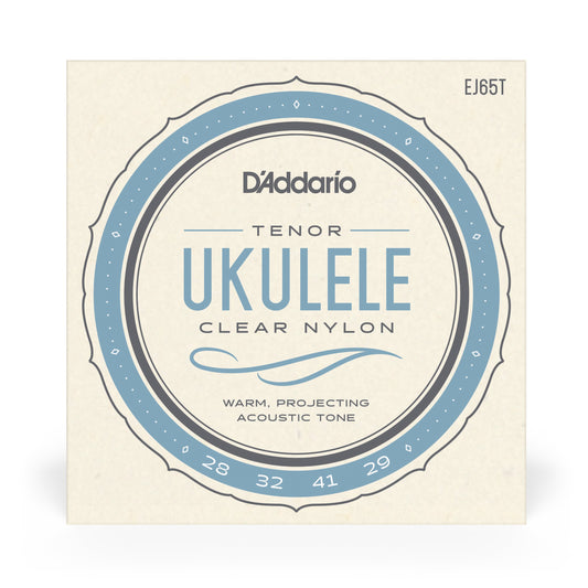 D'Addario EJ65T Set Tenor Ukulele Clear Nylon