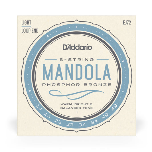D'Addario EJ72 Phosphor Bronze Mandola Strings, Light, 14-49