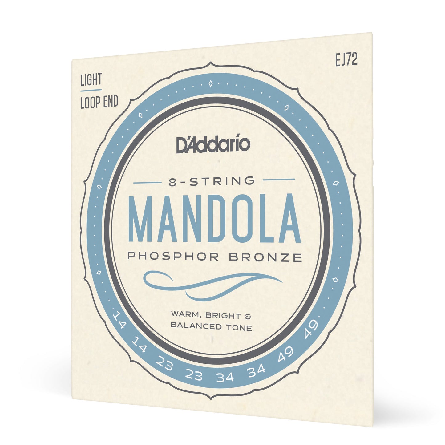 D'Addario EJ72 Phosphor Bronze Mandola Strings, Light, 14-49