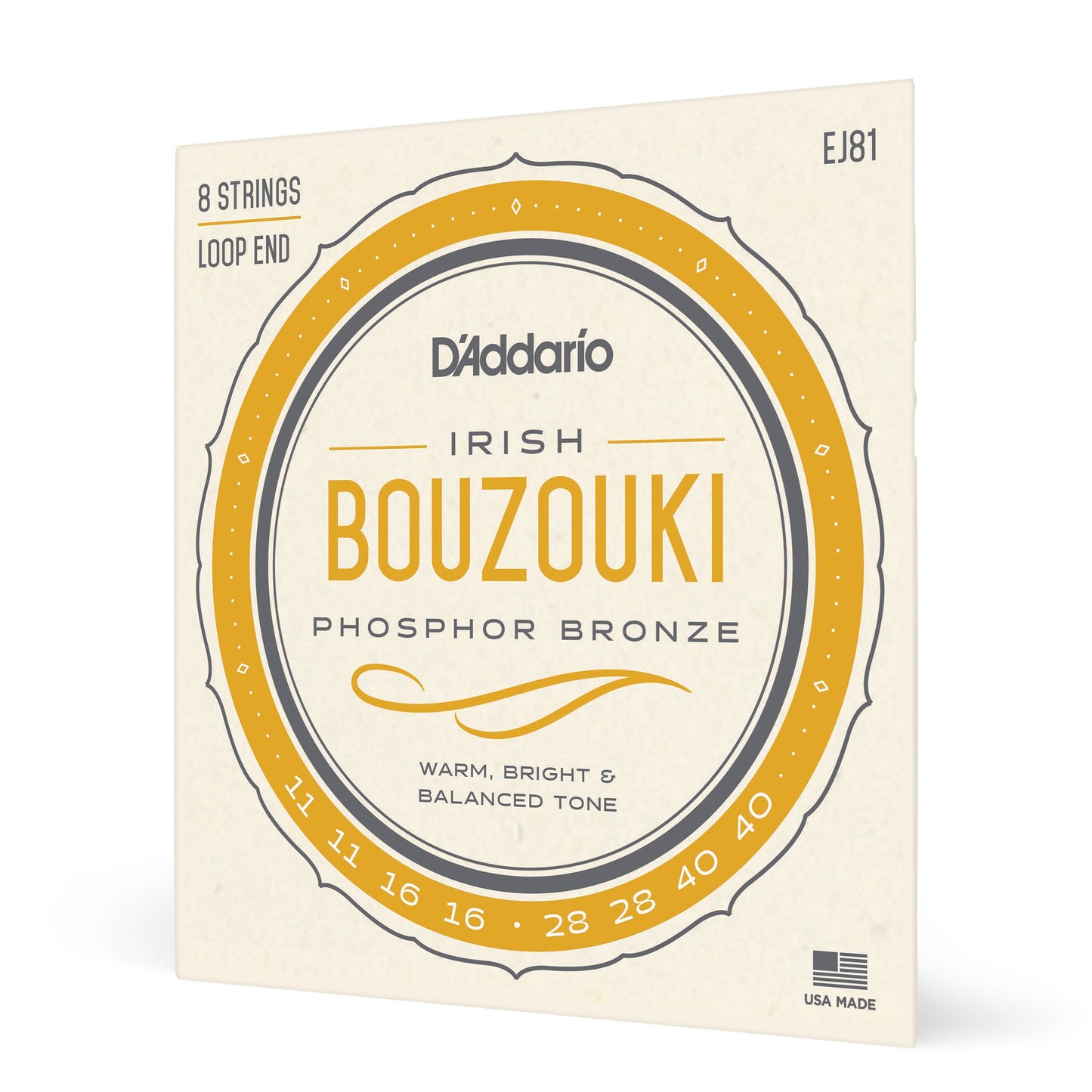 D'Addario EJ81 Irish Bouzouki 8 String Set