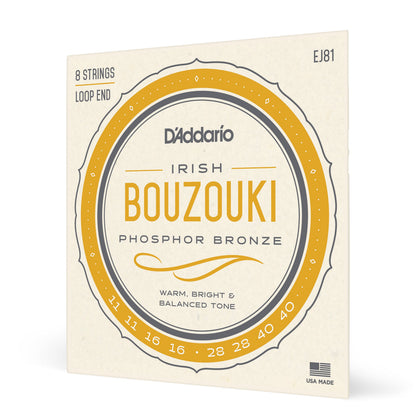 D'Addario EJ81 Irish Bouzouki 8 String Set