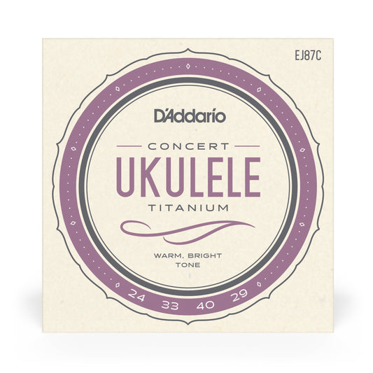 D'Addario EJ87C Titanium Ukulele Strings, Concert
