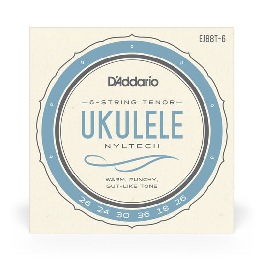 D'Addario EJ88T-6 Nyltech Ukulele 6-String Tenor