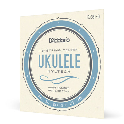 D'Addario EJ88T-6 Nyltech Ukulele 6-String Tenor
