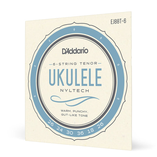 D'Addario EJ88T-6 Nyltech Ukulele 6-String Tenor