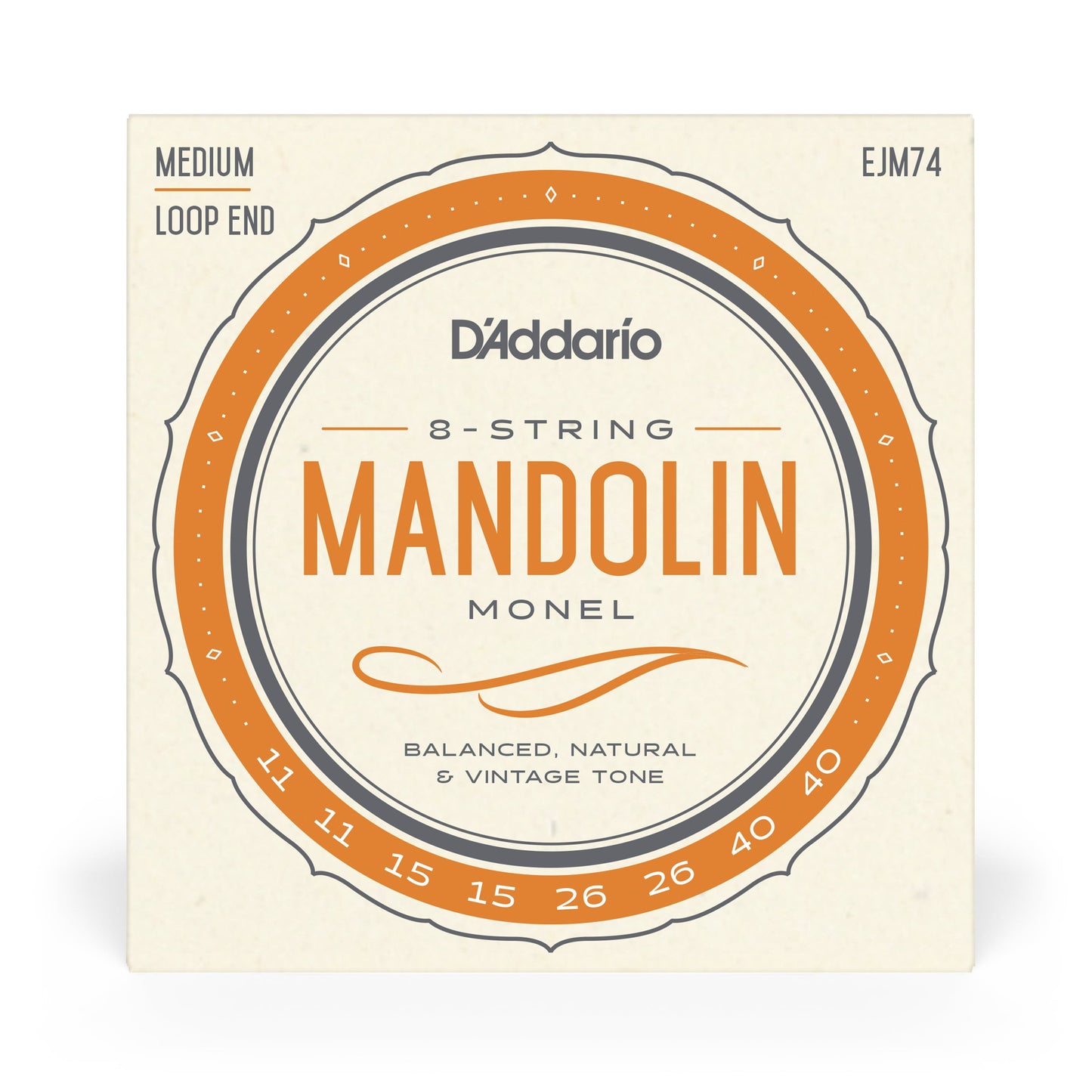 D'Addario EJM74 Monel Mandolin Strings Medium 11-40