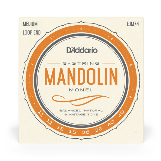 D'Addario EJM74 Monel Mandolin Strings Medium 11-40