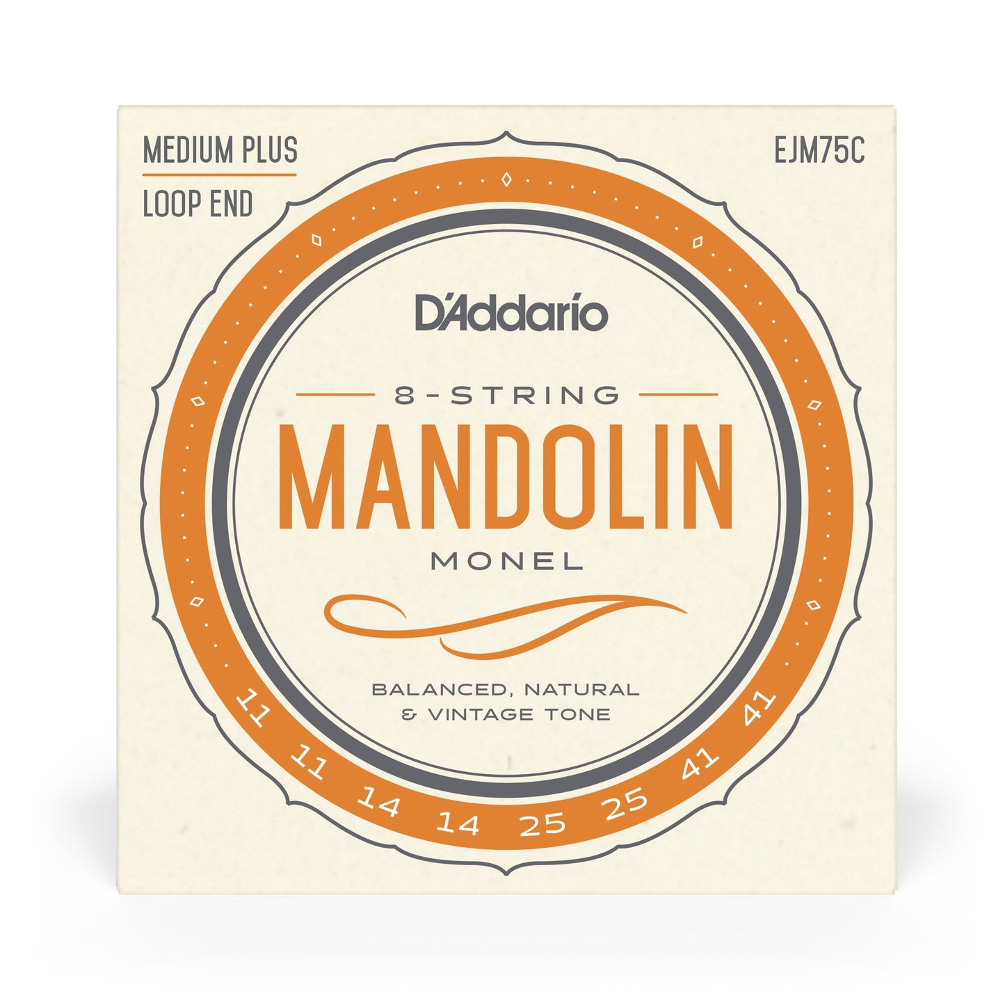 D'Addario EJM75C Monel Mandolin Strings Medium Plus 11-41