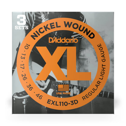 D'Addario EXL110-3D Regular Light 10-46 - 3 Sets