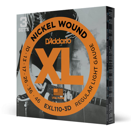 D'Addario EXL110-3D Regular Light 10-46 - 3 Sets