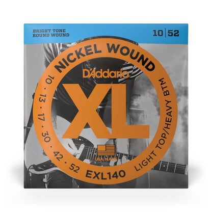 DAddario EXL140 Nickel Wound Electric Guitar Strings, Light Top/Heavy Bottom, 10-52