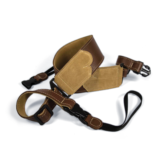 Franklin 2.5 Inch Banjo Caramel Glove Leather with Suede End Strap