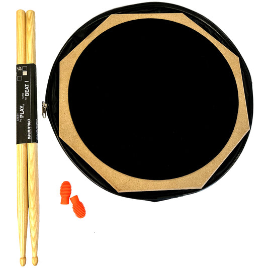 Maxtone 12" Double-Sided Hexagonal Practice Pad Set