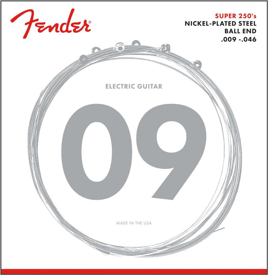 Fender Super 250's nickel-plated steel electric guitar strings, 9-46
