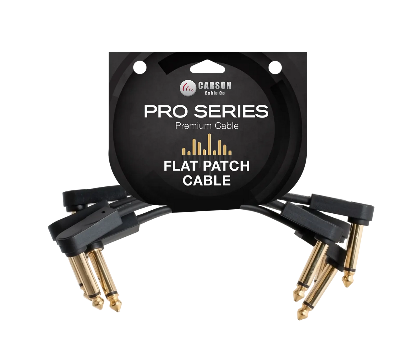 Carson Cable Co Pro Flat Patch Cable 4 Inch 4 Pack