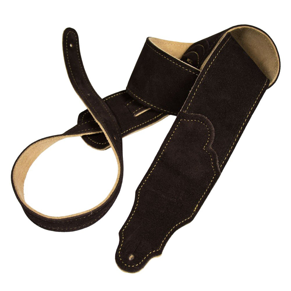 Franklin Original 2.5 Inch Chocolate Suede with Gold Stitching