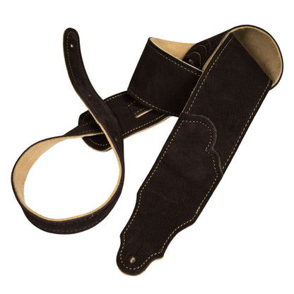 Franklin Original 2.5 Inch Chocolate Suede with Gold Stitching