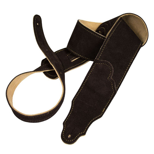Franklin Original 2.5 Inch Chocolate Suede with Gold Stitching