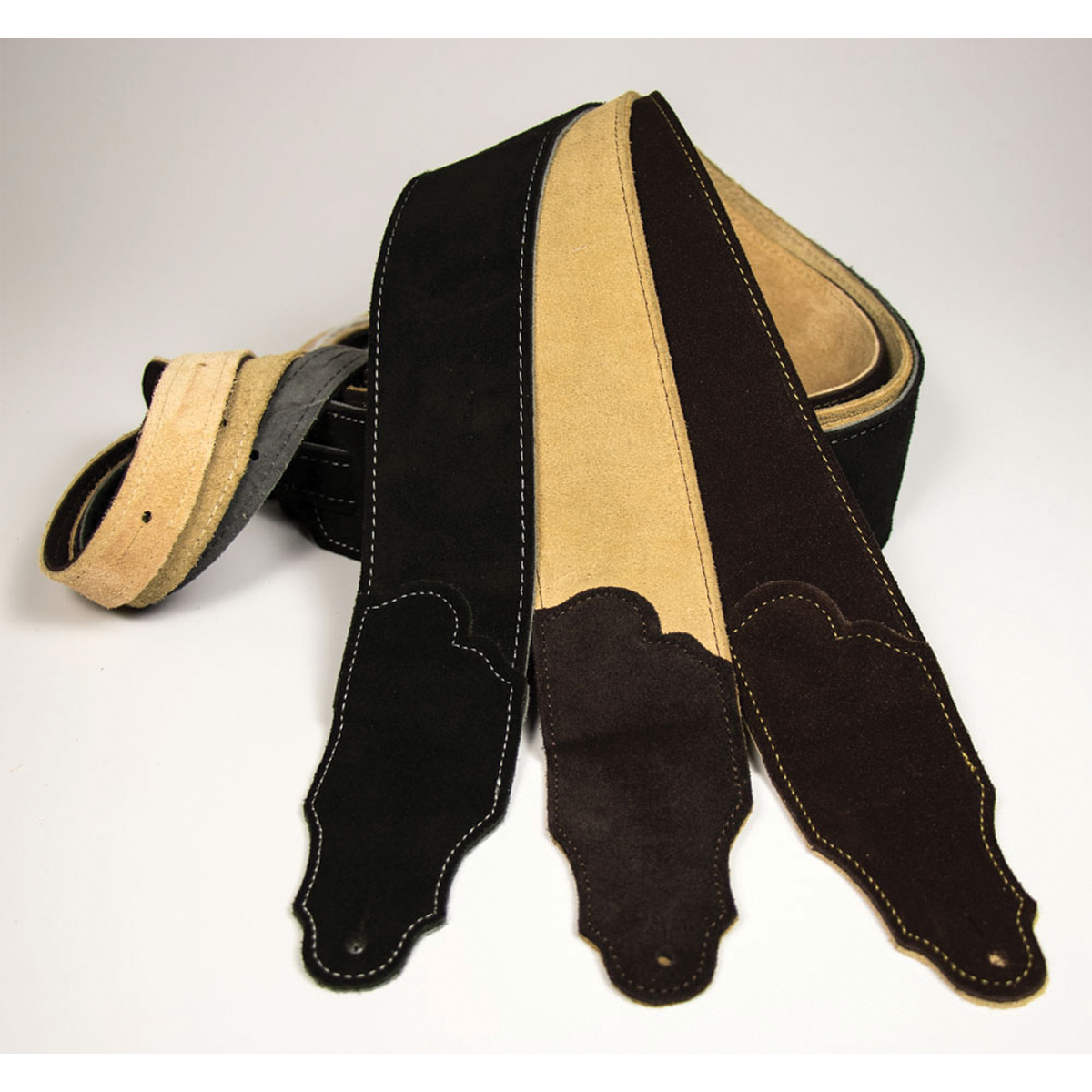 Franklin Original 2.5 Inch Chocolate Suede with Gold Stitching