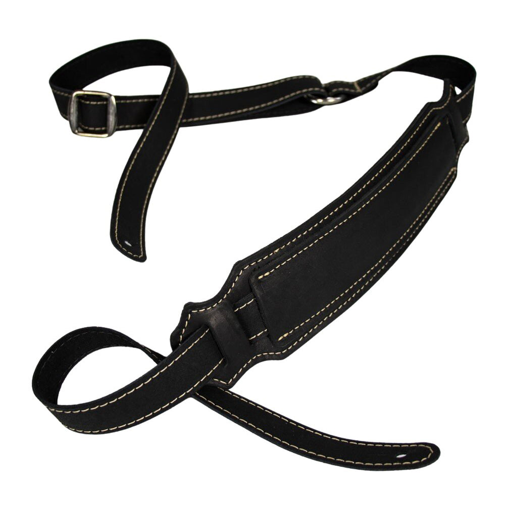 Franklin Vintage Black Glove leather w/suede backing and 2.5" shoulder pad