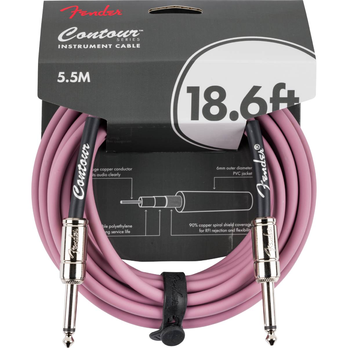 Contour™ Instrument Cable, Burgundy Mist, 18.6'