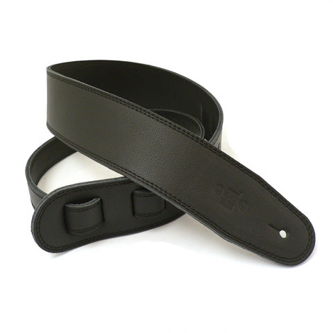 DSL 2.5 Inch Triple Garment Leather Guitar Strap - Black