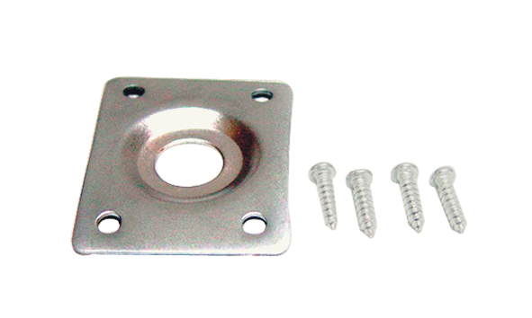 Lp Style Square Jack Plate Chrome 36.5 X 28.5mm