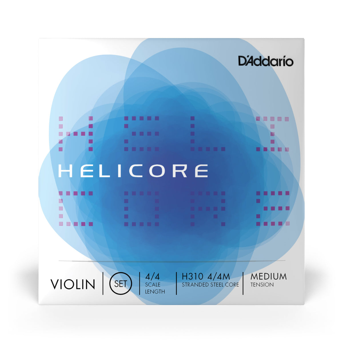 D'Addario Helicore Violin String Set, 4/4 Scale, Medium Tension