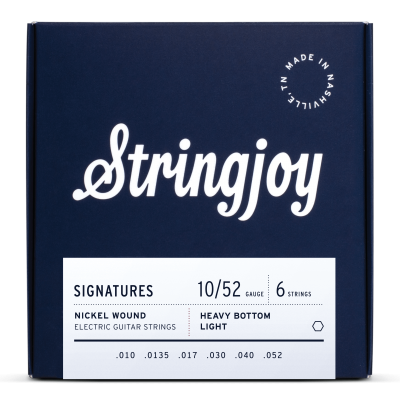 Stringjoy Signatures | Heavy Bottom Light Gauge (10-52) Nickel Wound Electric Guitar Strings